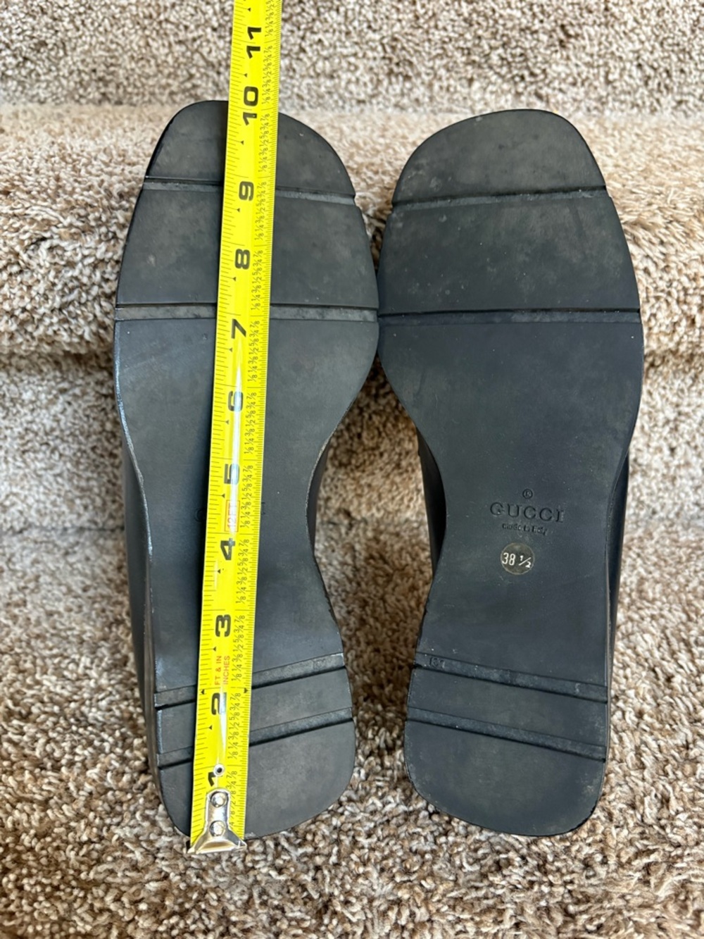 Gucci Black Leather Women's Penny Loafers - Picture 12 of 16